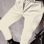 Leather cigarette παντελόνι λευκό