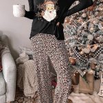Leopard santa πυτζάμες