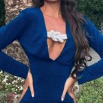 Lurex mini φόρεμα μπλε