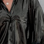 Metallic shirt dress μαύρο