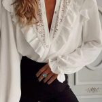 Peplum πουκάμισο με βολάν