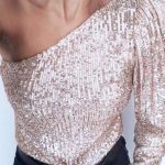 Off shoulder κορμάκι ασημί