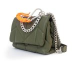 Puffer clutch πράσινο