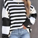 Ριγέ μπλούζα μαύρη