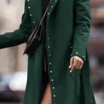 Παλτό με τρουκς κυπαρισσί