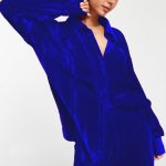 Velour σετ μπλε