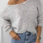 Cozy V neck πουλόβερ γκρι