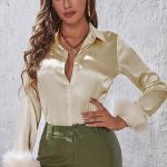 Fringes detailed πουκάμισο μπεζ