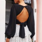 Back tie τοπ μαύρο