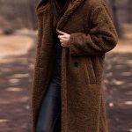 Baige παλτό με κουκούλα καφέ