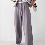 White ribbon baggy pants σε ανοικτό γκρι