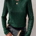 Sequin V back τοπ πράσινο