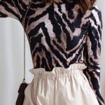 Zebra print τοπ μωβ