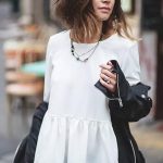 Ruffle μακρυμάνικο τοπ λευκό