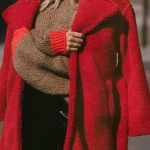 Μακρύ teddy πανωφόρι κόκκινο