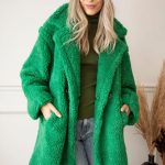 Μακρύ teddy πανωφόρι πράσινο