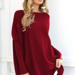 Ασύμμετρη μπλούζα μπορντό