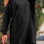 Οff shoulder μίνι φούτερ φόρεμα μαύρο