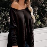 Μακρυμάνικη μπλούζα με χαμόγελο μαύρη