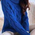 Πλεκτό ζιβάγκο braid μπλε