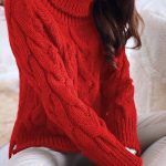 Πλεκτό ζιβάγκο braid κόκκινο