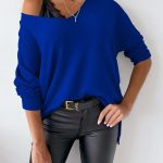 Loose casual αέρινο τοπάκι μπλε