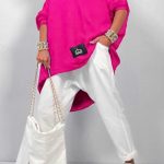 Oversize soft hoodie φούξια