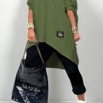 Oversize soft hoodie χακί