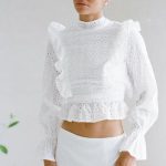 Vintage boho μπλουζάκι με φραμπαλά