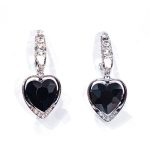 Black heart σκουλαρίκια