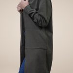 Longline φούτερ ζακέτα με hoodie