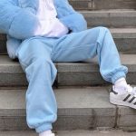 Casual workout παντελόνι σιέλ