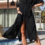 Πουκαμίσα μαύρη τουνίκ