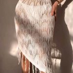 Πλεκτή crochet midi φούστα