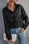 Leopard satin shirt black-200115602-2-kookoo-2