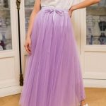 Τούλινη maxi φούστα λιλά