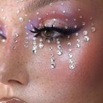 Ασημένια strass για πρόσωπο, νύχια, μαλλιά