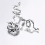 Σετ σκουλαρίκια με ear cuff ασημένιο