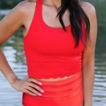 Criss cross αθλητικό μαγιό κόκκινο