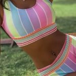 Πολύχρωμο stripe bikini