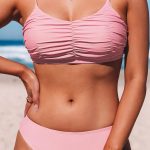 Ροζ μπικίνι με εφέ σφηκοφωλιάς