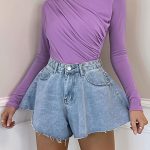 Ruched κορμάκι λιλά