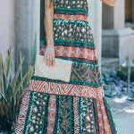 Εμπριμέ μάξι φόρεμα