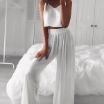 Σετ crop top palazzo pants