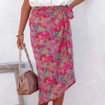 Φλοράλ wrap φούστα