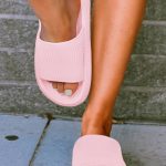 Hollow out sliders παντόφλες σε ροζ