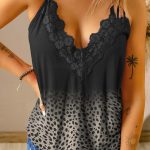 Μαύρο ντεγκραντέ λεοπαρ casual τοπάκι