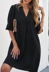 black-ruffled-sleeve-shift-dress-200115878-2-kookoo-2