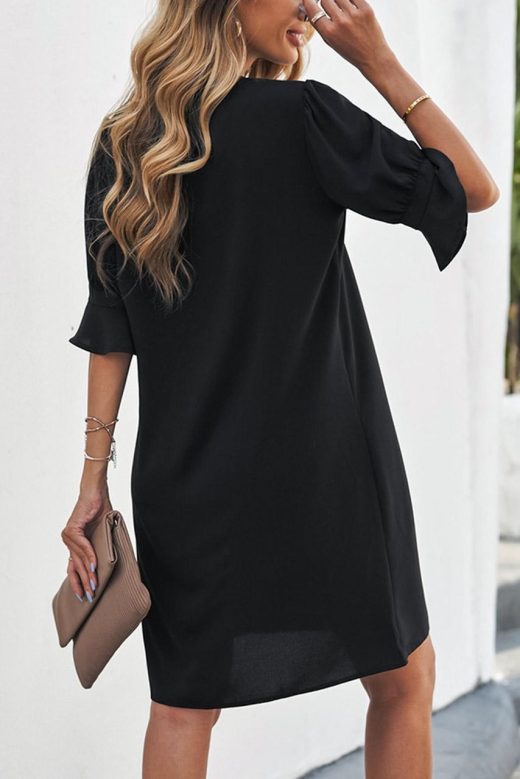 black-ruffled-sleeve-shift-dress-200115878-2-kookoo-3