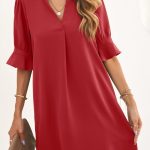 Office στυλ φόρεμα σε κόκκινο